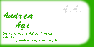 andrea agi business card